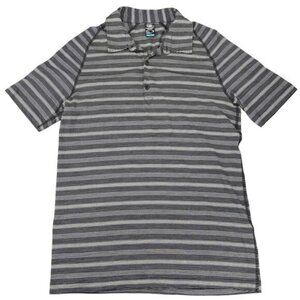ICEBREAKER Men's Merino Cool-Lite Striped Stretch Polo Shirt Sz Small